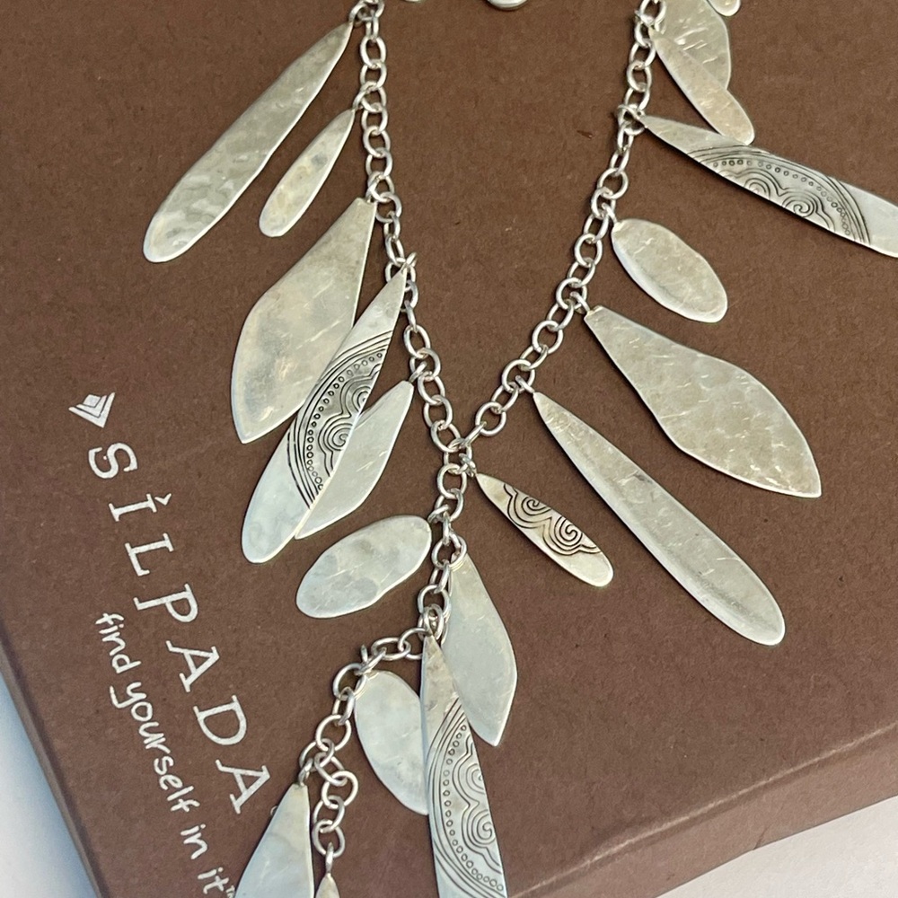 Silpada Sterling Silver Gipsy Girl Necklace with Leaf Pendants